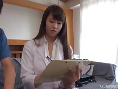 Amateur video of a busty Japanese wed famous a titjob and riding